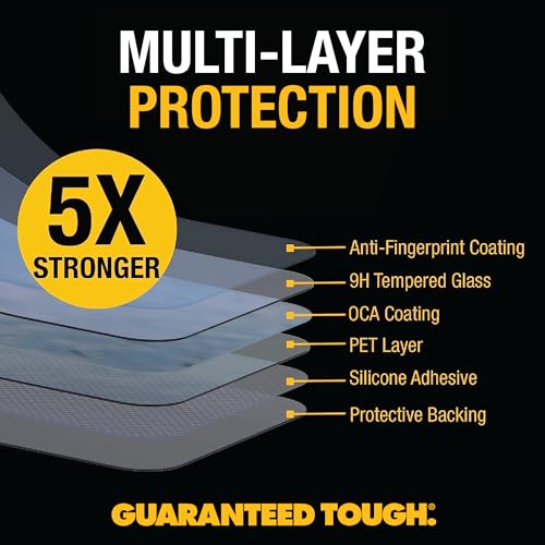 DEWALT Heavy Duty Glass Screen Protector for iPhone 12/12 Pro, 2 Pack Tempered Glass Screen Protector, Case Friendly, Perfect Install Tool Included, Long-Lasting Protection - size: iPhone 12/12 Pro