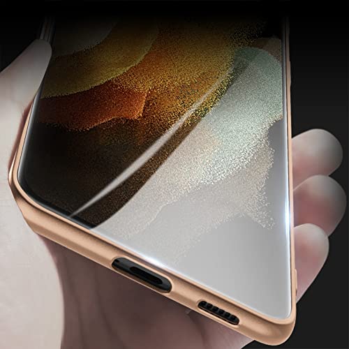 X-level for Samsung Galaxy S21 Ultra Case Slim Fit Soft TPU Super Ultra-Thin [Guardian Series] Phone Back Cover Light Protective Matte Finish Coating Cases Compatible with Galaxy S21 Ultra,Gold - color: Gold(Camera Updated)