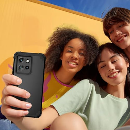 Phone Case for Motorola Moto G Power 2025/Moto G Play 5G 2025 Hard Cover Shockproof Soft Silicone Bumper Hybrid Three Layer Heavy Duty Grip Rugged Protective Cell GPower GPlay XT2515-1 Black - color: Black