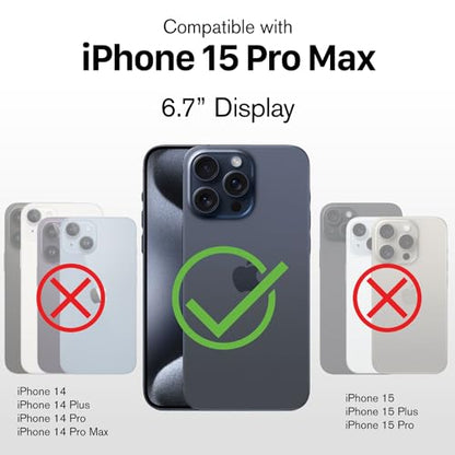 VENA vCommute Personalized iPhone 15 Pro Max Wallet Case | Custom Engraved, Customized Name, Premium Leather Card Holder, Drop Protection, Hidden Card Slot, Multi-Angle Kickstand - color: Text Custom, size: iPhone 15 Pro Max