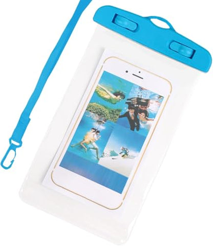 Phone Waterproof Pouch Touchscreen Compatible Cycling Smartphone Bag for Beach Cruise Vacation Swimming Kayaking Diving Travel Blue - color: Blue