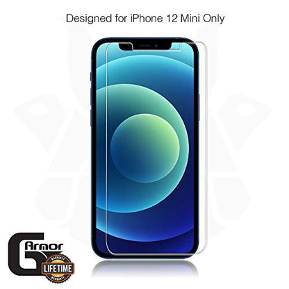 2 Pack Glass Screen Protector for iPhone 12 Mini | 9H Premium Tempered Glass, Lifetime Replacement, Ultra Clear, Scratch Resistant, Phone Case Compatible, Screen Saver - size: iPhone 12 Mini