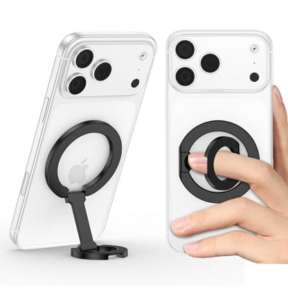 iPhone 17e Phone Grip for Samsung S26 Phone Ring Holder for MagSafe - color: Black