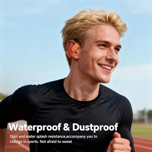 Single Bluetooth One Ear Earbud Open Ear Bud Air Conduction Earbud Earless Out of Ear Headphones Bluetooth Wireless Earpiece with Earhook OWS Open Ear Bud Wireless Ear Hanging Bluetooth Headset - color: White