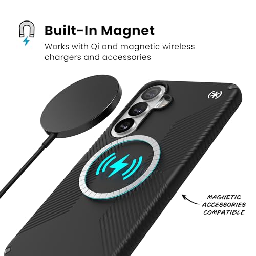 Speck Samsung Galaxy S26+ Presidio2 Grip + Magnet Case - Black/Slate Grey/White - color: Black, size: Samsung Galaxy S26+