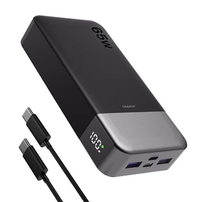 JUOVI Power Bank 65W 20000mAh Laptop Portable Charger - color: Black