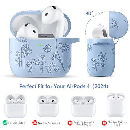 Lerobo for AirPods 4 AirPods 5 Case with Cleaner Kit & Keychain, Lilac - color: A-Lilac, size: AirPods 5&4