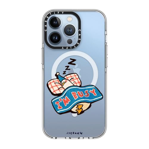 CASETiFY for iPhone 13 Pro Case - Impact Clear Compatible with MagSafe | Not Yellowing | 6.6 ft. 3x Military Grade Drop Protection | I'm so busy | Clear - color: I'm so busy, size: Iphone 13 Pro (6.1")