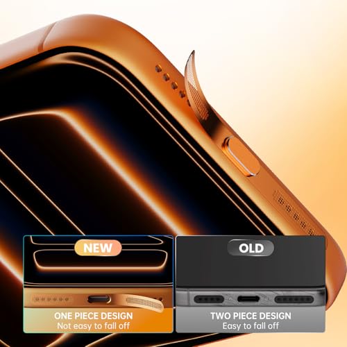 5PCS USB C Port Dust Plug & Speaker Dust Cover for iPhone 17 Pro Max - color: Orange