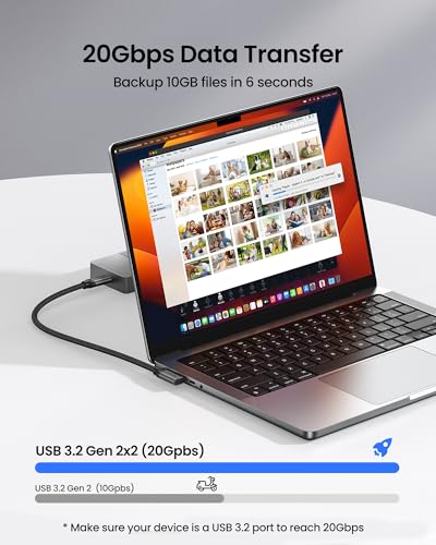 Silkland 20Gbps USB C Data Cable Right Angle, 1.6FT USB C to USB C Cable - size: 1.6 Feet