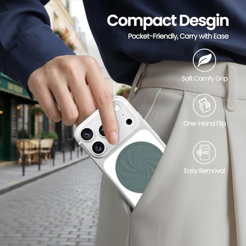 ORNARTO Vortuxe for MagSafe Phone Grip with Kickstand, Pine Green - color: Pine Green