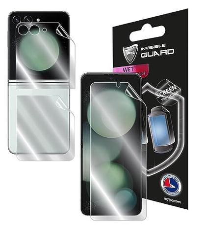 IPG For Samsung Galaxy Z Flip 3 / Flip 4 / Flip 5 FULL BODY (Internal - External Screen) Protector Invisible Touch Screen Sensitive Ultra HD Clear Film Anti Scratch Skin Guard - Smooth / Self-Healing