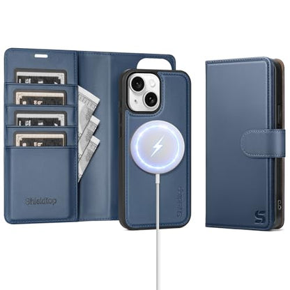 Shieldtop Compatible with MagSafe iPhone 13 Wallet Case,Blue - color: Blue, size: iPhone 13 - 6.1"