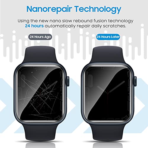UniqueMe 8 Pack for Apple Watch Privacy Series 9/8/7 Screen Protector 41mm - size: 41mm
