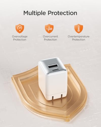 wegear 30W Fast Charger, Dual Port USB C Wall Charger with Foldable Plug - color: White, size: 2 Packs+2 Cables