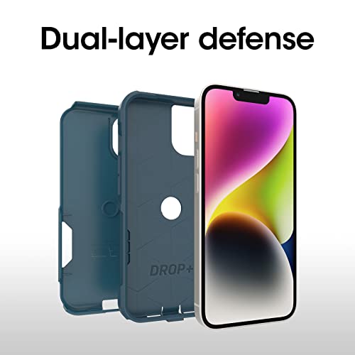 OtterBox iPhone 14 & iPhone 13 Commuter Series Case - DONT BE BLUE (Blue), slim & tough, pocket-friendly, with port protection - color: Blue