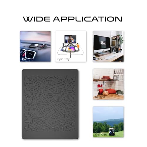 Car Dashboard Non Slip Mat, JIMISHA Anti Slip Pad, Anti Slide Sticky Dash Pad, Multifunctional Fixate Gripping Gel Pad for Radar Detector, Cell Phone, Keys, Glass, GPS, Coins 6.3x5.1 inch (4 Pack) - color: 4 Pack