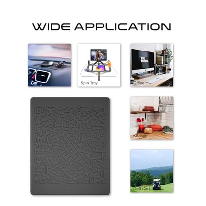 Car Dashboard Non Slip Mat, JIMISHA Anti Slip Pad, Anti Slide Sticky Dash Pad, Multifunctional Fixate Gripping Gel Pad for Radar Detector, Cell Phone, Keys, Glass, GPS, Coins 6.3x5.1 inch (4 Pack) - color: 4 Pack