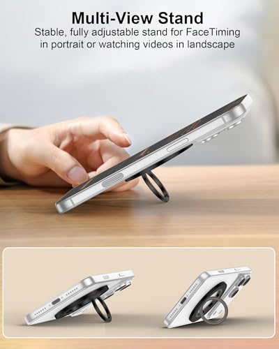 Phone Grip Stand, Magsafe Ring Holder for Apple 17 Pro Max 17 Pro 16 15 14