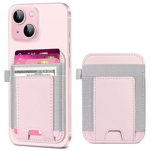 For Magsafe Wallet, 7 Card Holder, RFID Blocking, Strongest Magnet | Magnetic Wallet for iPhone 17/16/15/14/13/12 Series, for Magsafe Card Holder with 2 Card Slots, Vegan Leather, Pink - color: Pink
