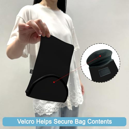 Neoprene Cell Phone Sleeve Pouch Case Bag with Crossbody Strap Neck Lanyard for Women 7.5 X 4.3 in Black - color: Black Fashion