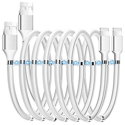 Magnetic Charging Cable,(3FT) Super Organized Charging Magnetic Absorption Nano Data Cable for Phone 14 pro max/13/12/11/XS/XS Max/XR/X/8/8 Plus/7/7 Plus/6s/6s Plus/6/6 Plus/SE/5s/5c/5/Pad/Pod-2 Pack - size: 3ft（2 pack）