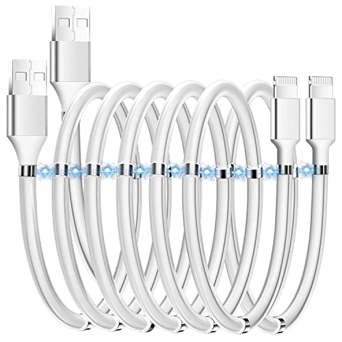 Magnetic Charging Cable,(3FT) Super Organized Charging Magnetic Absorption Nano Data Cable for Phone 14 pro max/13/12/11/XS/XS Max/XR/X/8/8 Plus/7/7 Plus/6s/6s Plus/6/6 Plus/SE/5s/5c/5/Pad/Pod-2 Pack - size: 3ft（2 pack）