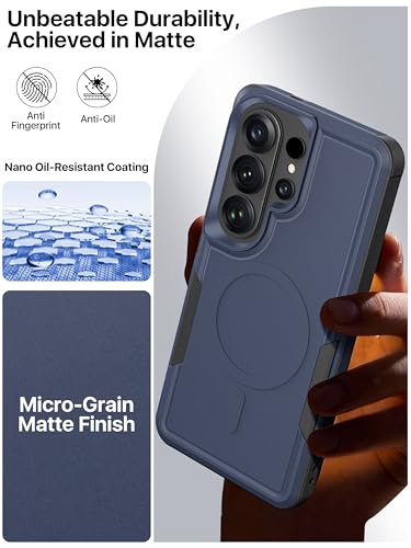 for Samsung Galaxy S26 Ultra Case Dual-Layer Shockproof Blue | Fit for Magsafe, Rugged Heavy Duty Military-Grade Protection, Matte Finish Scratch Resistant Anti-Fingerprint, S 26 Ultra - color: Blue