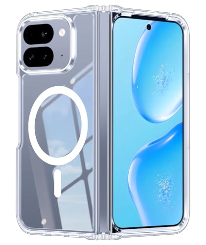 FNTCASE for Google Pixel 10-Pro-Fold Case Clear Compatible with Magsafe | Screen Protector, Military Grade Drop Protection, Slim Phone Cases, Shockproof Protective Bumper, Transparent Cell Cover - color: A-Clear, size: For Google Pixel 10 Pro Fold (8.0 In
