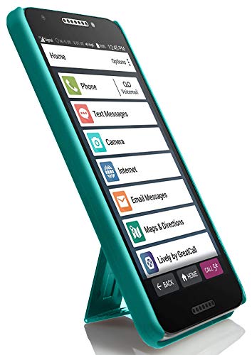 Nakedcellphone Kickstand Cover for Jitterbug Smart 2 Phone Case - Teal Mint | Slim Hard Shell with Stand, Satisfying Texture, For Lively Smart2 (Year 2018, Model 5049SJBS2) - color: Teal