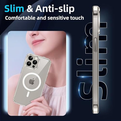 Privacy Case for iPhone 14 Pro,Magnetic iPhone 14Pro Phone Case Clear with Privacy Screen Protector & Camera Protector [Compatible with MagSafe] Shockproof Slim Cover for 14 Pro 5G - size: iPhone 14 Pro