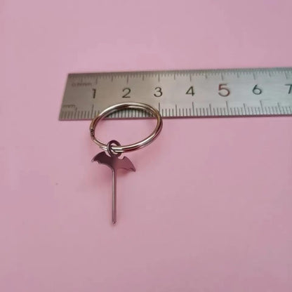Bat Shaped SIM Eject Pin Keychain 2 Pack, Universal Stainless Steel SIM Card Removal Tool, Gothic Anti-Lost SIM Tray Opener for All Smartphones