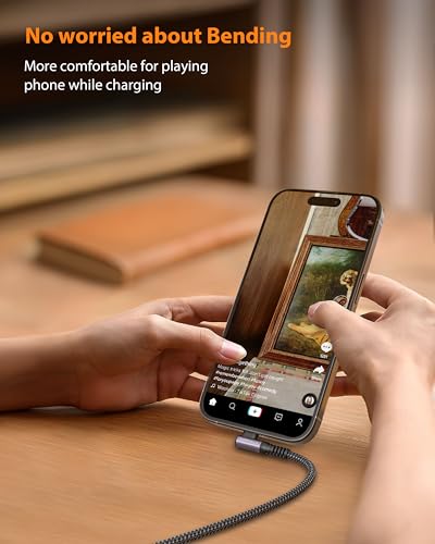 CONMDEX USB C Cable 10Gbps [1ft, 2Pack] Right Angle, 3.1A Fast Charge Cord - size: 1ft+1ft