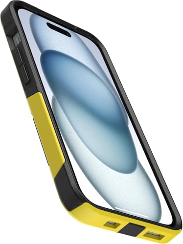 OtterBox iPhone 17e, iPhone 16e, iPhone 15, iPhone 14, & iPhone 13 Commuter Series Case - Black/Yellow, Slim & Tough, Pocket-Friendly, with Port Protection - color: Black/Yellow