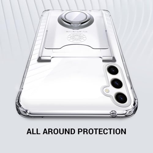 Shields Up for Samsung Galaxy S25 FE Case with Card Holder Stand, Clear - color: Clear, size: Galaxy S25 FE