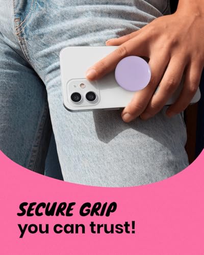 OnTheGrip Cute Solid Macaron Color Round Shape Collapsible Mobile Phone Grip Stand Holder for Smartphone Tablet Cell Phone Accessory (Lavender)