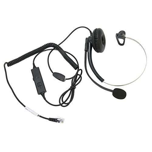 One Ear Wired Headset with Noise Cancelling for Crystal Clear HD Calls in Call Center Office (Crystal Connector) - size: Kristallverbinder
