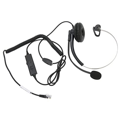 One Ear Wired Headset with Noise Cancelling for Crystal Clear HD Calls in Call Center Office (Crystal Connector) - size: Kristallverbinder
