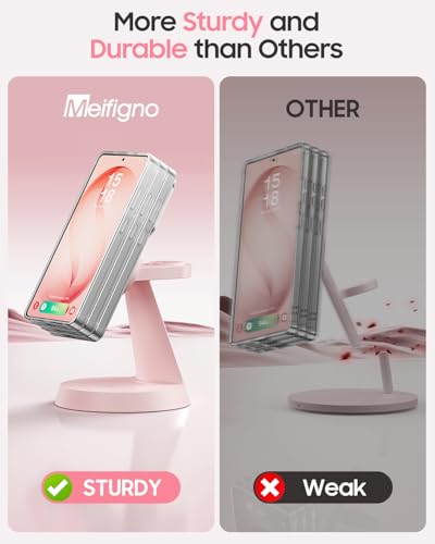 Meifigno Magnetic Wireless Charger for Samsung S26 Ultra/Galaxy Watch8,Pink - color: PINK