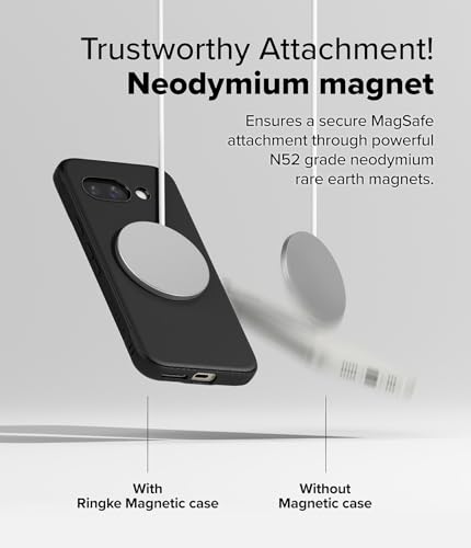 Ringke Onyx Designed for Google Pixel 9a Case [Compatible with MagSafe and Pixelsnap] Oil & Dirt Resistant Enhanced Grip Non-Slip Texture Lightweight Cover - Magnetic Black - color: Magnetic Black, size: Pixel 9a