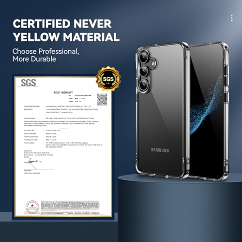 DEERLAMN Clear Case for Samsung Galaxy S26 Plus, Military Grade Drop Protection Anti-Scratch Transparent Ultra Slim Non-Yellowing Shockproof Protective Phone Cover (Clear) - size: Samsung Galaxy S26 Plus
