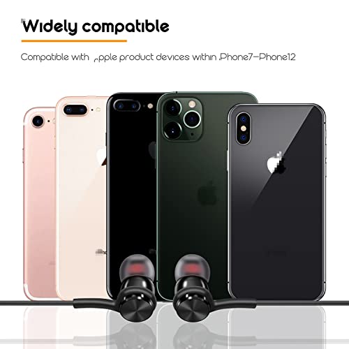 Wired Earphones in Ear Headphones Earbuds for iPhone 13 12/12 Mini 11 Pro/11 Pro Max Headphones, Stereo NoiseIsolating Compatible with 7/8/8 Plus/X/XS/XR/XS Max and iPad - color: 1 pack-black
