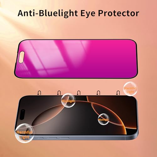 Privacy Screen Protector for iPhone 16 Pro 2 Pack (Pink)