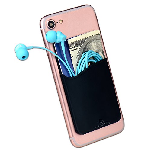 SHANSHUI Phone Card Holder, 10 PCS Cell Phone Wallet, Strong Adhesive Sticker Credit Card Holder Stick on Compatible for iPhone, Android & Most Smartphones - color: Multi-Colors(10 Pack)
