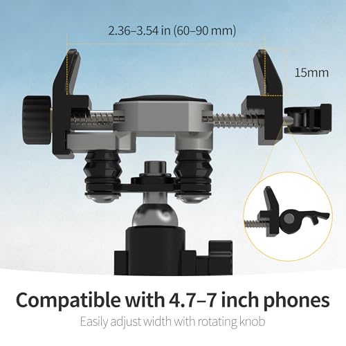 Bike Phone Holder with Vibration Dampener, Aluminum,for 4.7-7''Phone