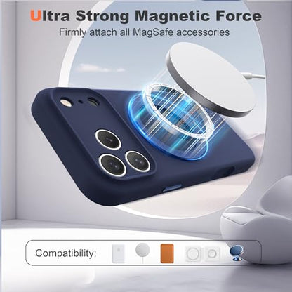 Case for iPhone 17 Pro Max with 360°Spin Stand,6.9" Dark Blue | Magnetic 360°Spin Stand,Compatible with Mag-Safe,Soft Silicone 17 Pro Max Case - color: Dark Blue, size: Iphone 17 Pro Max
