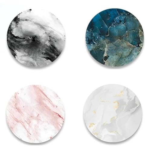 4 Pack Multi-Function Foldable Finger Cell Phone Stand Mount and Stand for Smartphones and Tablets Marble Pattern (Marble Pattern B)
