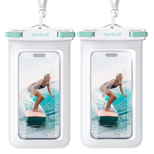 Lamicall Waterproof Phone Pouch Case Bag for iPhone 17 16 15 14 13 12 11 Pro Max Plus XS, Swimming Equipment Bags for 4-7inches White & White - color: White & White
