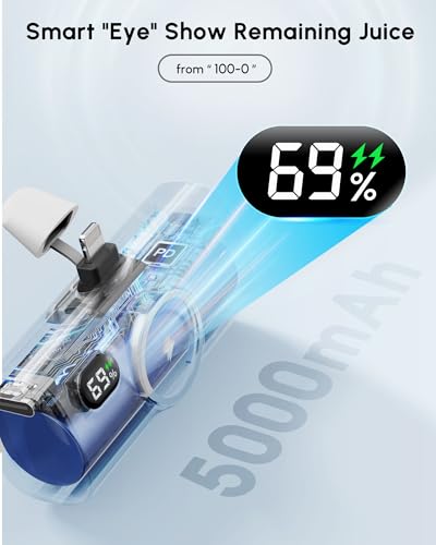 Little Power Bank Portable Charger for iPhone, 15W PD Fast Charging 5000mah External Battery Charger [0%-100%] Compatible with iPhone 14 Pro Max/13/12/11/XR/XS Max/6s/6s Plus/12mini/EarPods-White - color: White