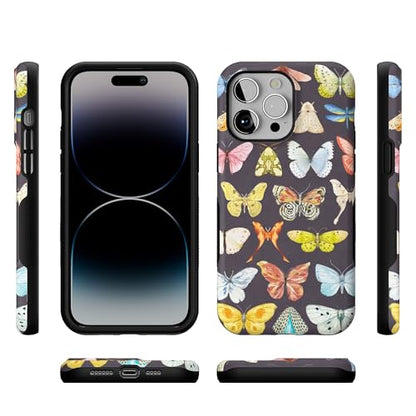 Casely iPhone 14 Pro Max Case | Midnight Monarch | Jenna Palek x Casely | Bold Protective Design | Compatible with MagSafe - color: Midnight Monarch | Jenna Palek x Casely